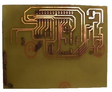 The control circuit PCB before drilling and soldering